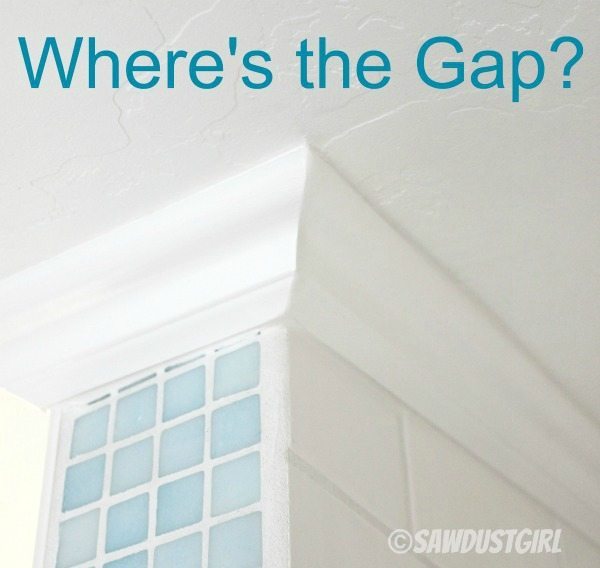 Use light weight spackle to fix molding gaps b