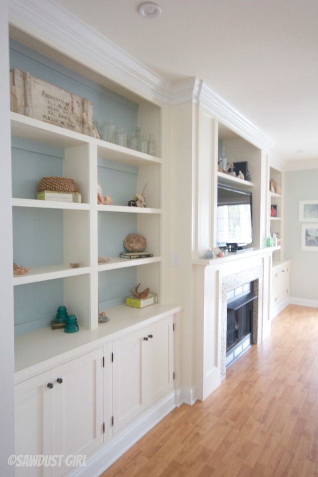 Built-in Entertainment Center and Fireplace. 