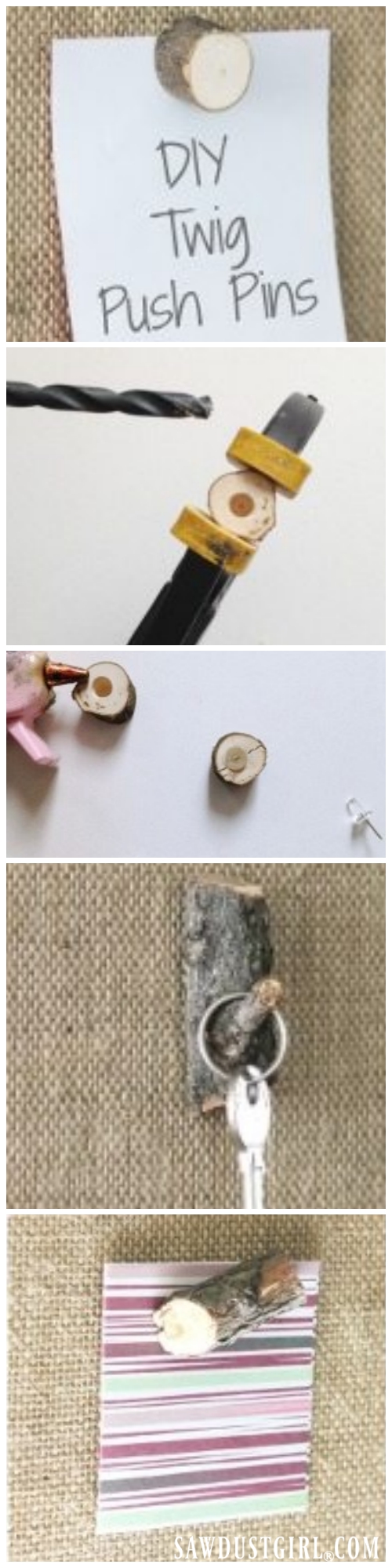 DIY Gift Ideas - Twig Push Pins