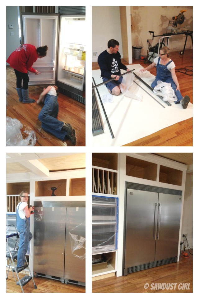 Fridge and freezer installation