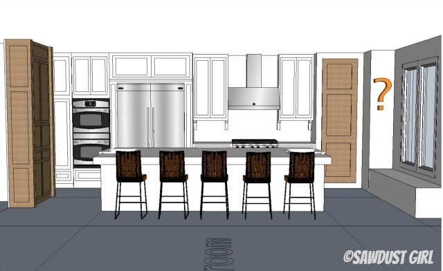 Single Island kitchen layout