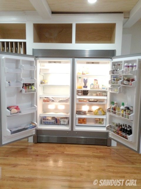 fridge and freezer space