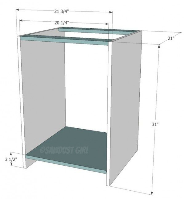 Built-in daybed and bookshelf plans from https://sawdustgirl.com.