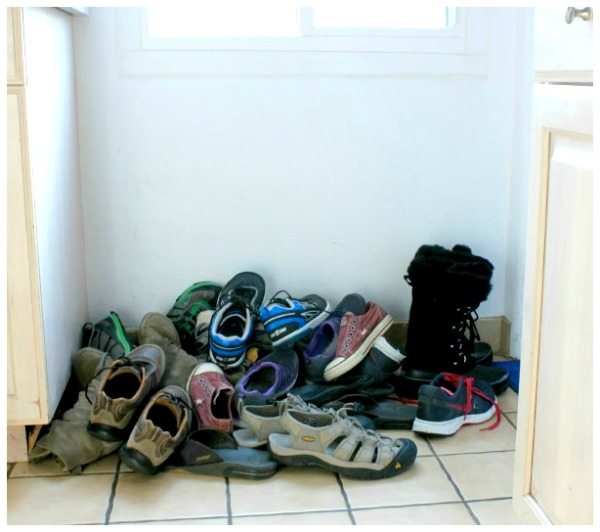 pegboard shoe rack