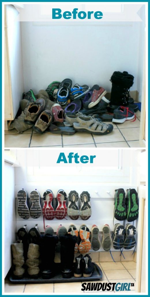 Shoe Organization Easy Shoe Storage Project Sawdust Girl