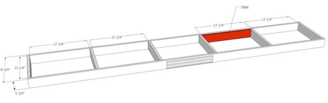 window seat bench with base for air vent