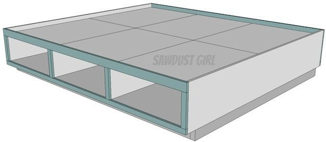 Bed frame with drawers-free plans