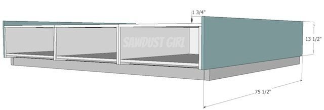 Build a platform bed with drawers - free plans!