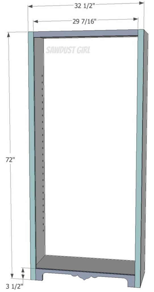 Bookshelf faceframe - woodworking plans