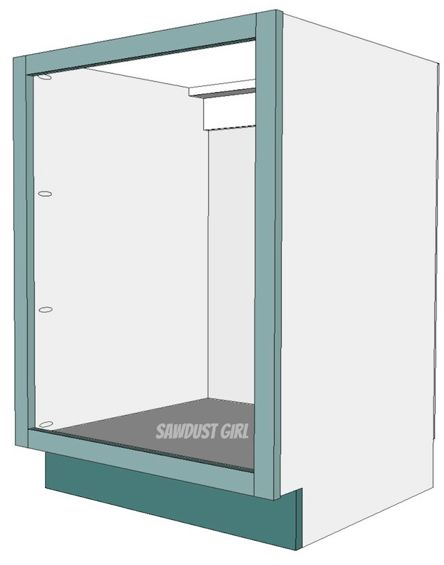 How To Build And Attach A Cabinet Faceframe Sawdust Girl