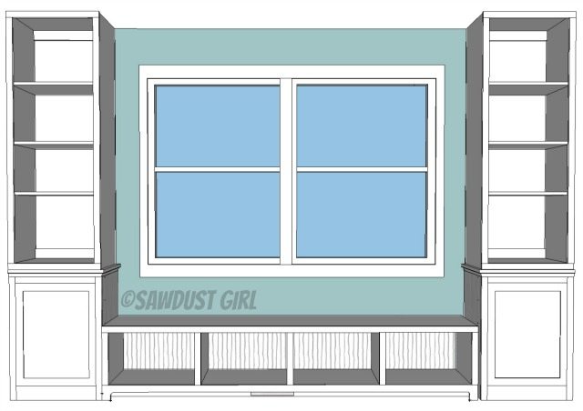 Free plans for the Robin Collection Bookshelf from Sawdust Girl.