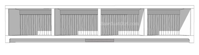 Built-in Window Seat Bench - free woodworking plans