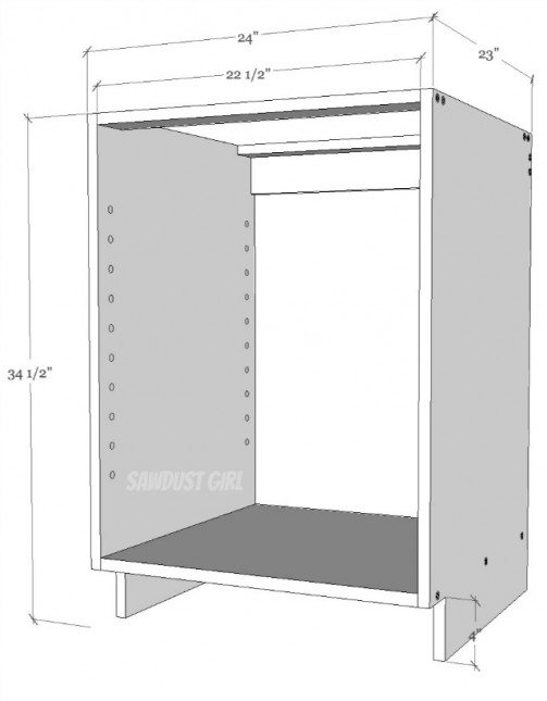 How To Build A Kitchen Cabinet With Wood Screws Sawdust Girl