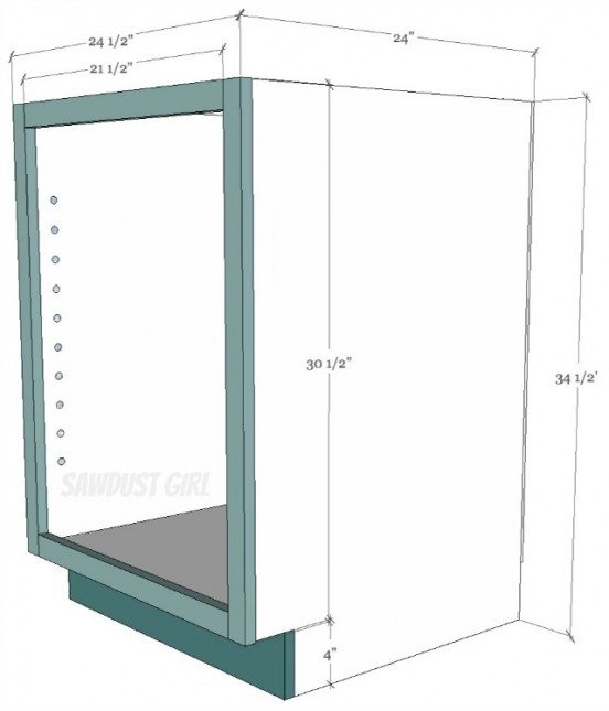 How To Build A Cabinet With Pocket Hole Screws Sawdust Girl