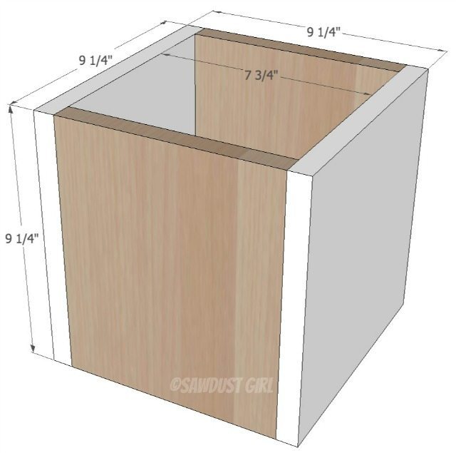 Glue and nail or screw the bottom into the opening.