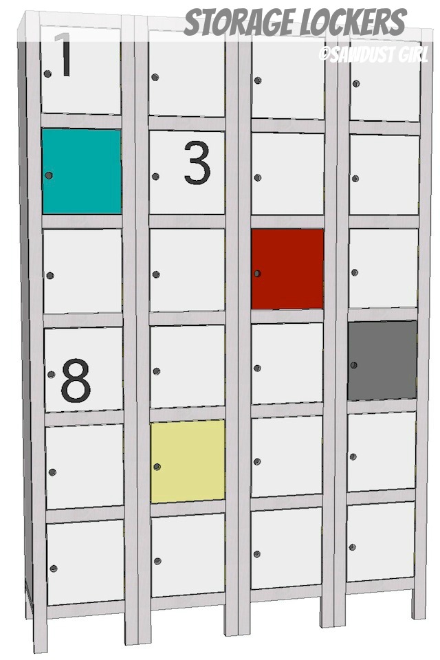 Toy and Shoe Locker Storage - Free Woodworking Plans 