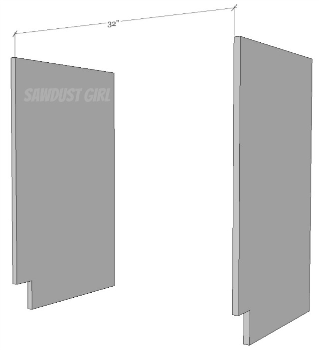 maximum width for cabinets and builtins