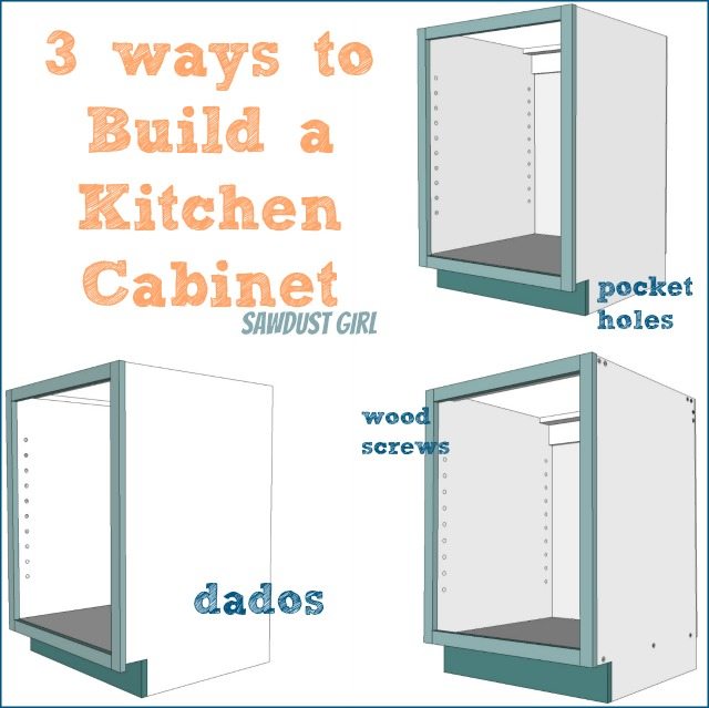 Three ways to build a basic kitchen cabinet - Sawdust Girl®