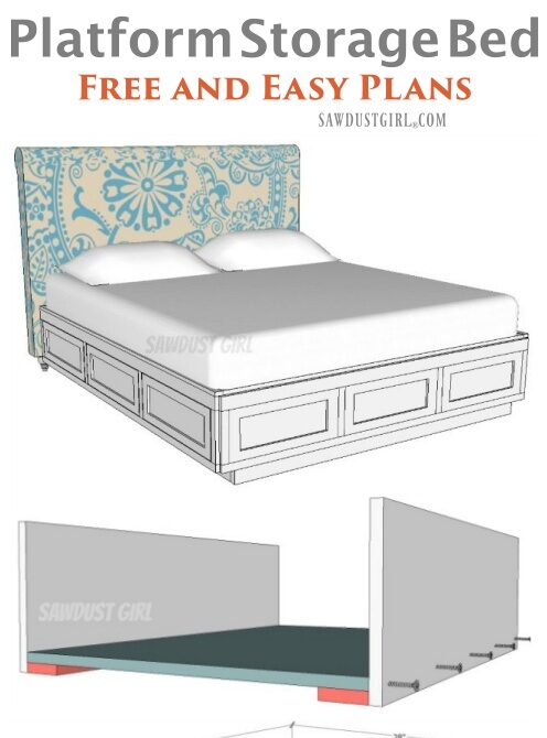 Build a platform storage bed with free plans!