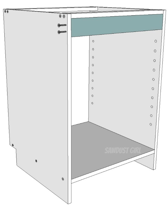 How to Build a Kitchen Cabinet with wood screws - Sawdust ...