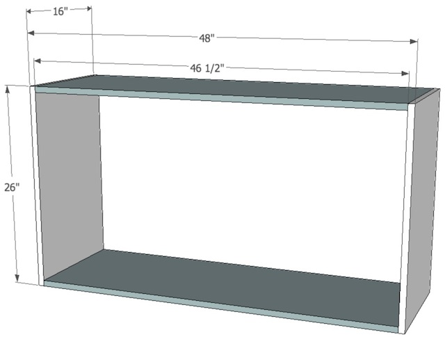 Free Plans to build an apothecary console table from Sawdust Girl.