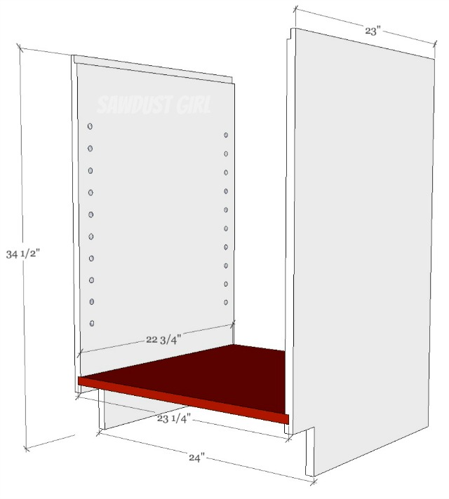 Detailed tutorial to show you how to build a cabinet with dado joints tom Sawdust Girl.