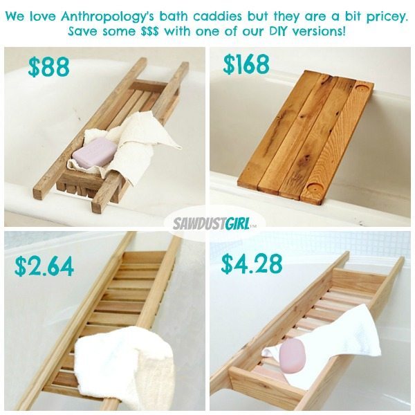 Easy DIY Bathtub Caddy - Cedar Woodworking Project - Sawdust Girl®