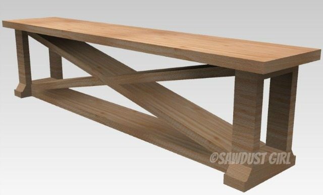 Build a dining bench with these free plans.