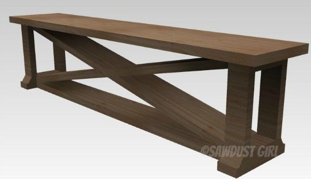 wooden dining room bench plans