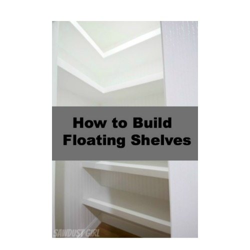 How To Build Corner Floating Shelves Sawdust Girl - Corner Closet Shelves Diy
