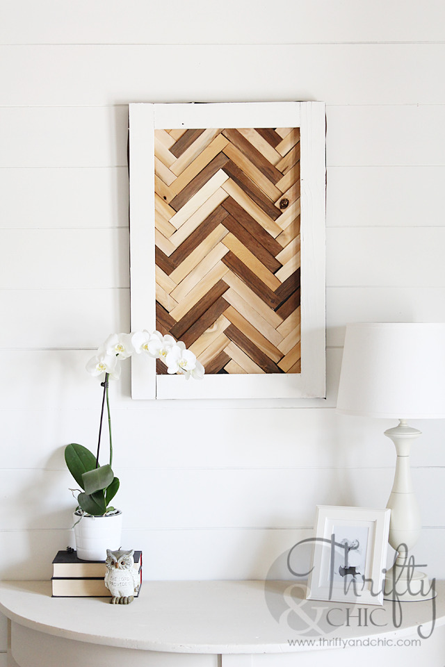 Cool DIY Herringbone Wall Art