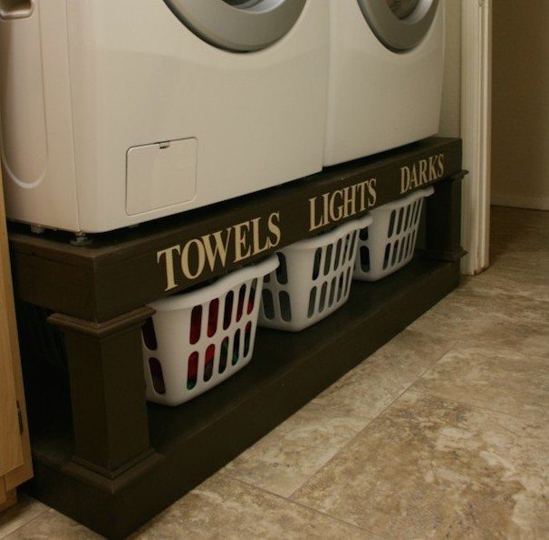 Washer-Dryer Pedestal Laundry Organizer
