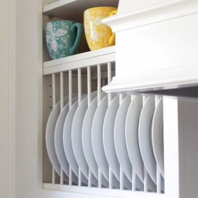 DIY Plate Rack for Dish Organization