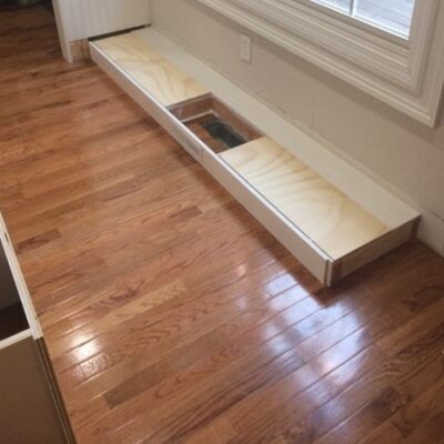 How to install a cabinet base with a floor vent