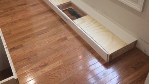 How to install a floor vent in a cabinet base