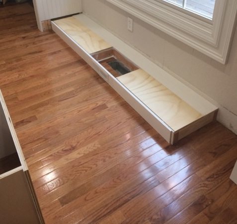 How To Install A Cabinet Base With A Floor Vent Sawdust Girl