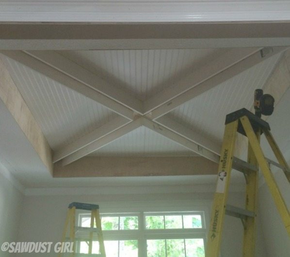 How To Build A Box Beam Ceiling Sawdust Girl