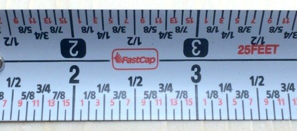 Labeled measuring clearance tape