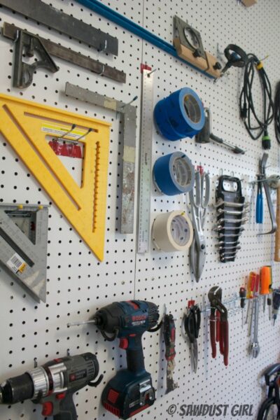 How to create a Pegboard organization wall - Sawdust Girl®