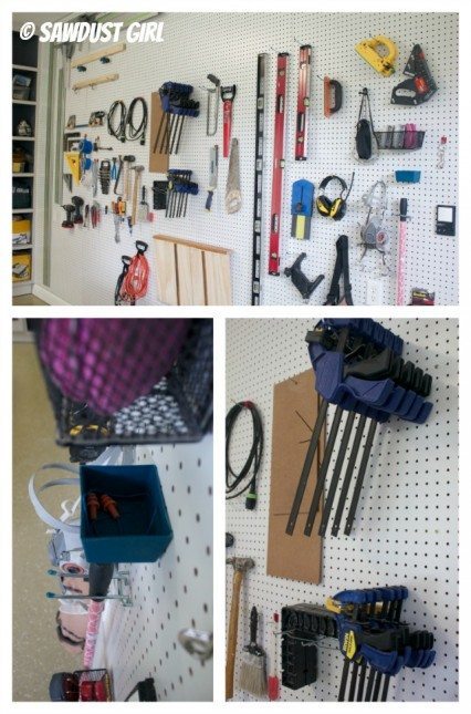 Pegboard Wall - Organization for Workshop Tools