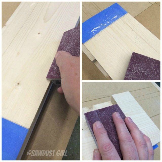 sand wood to prepare for stain