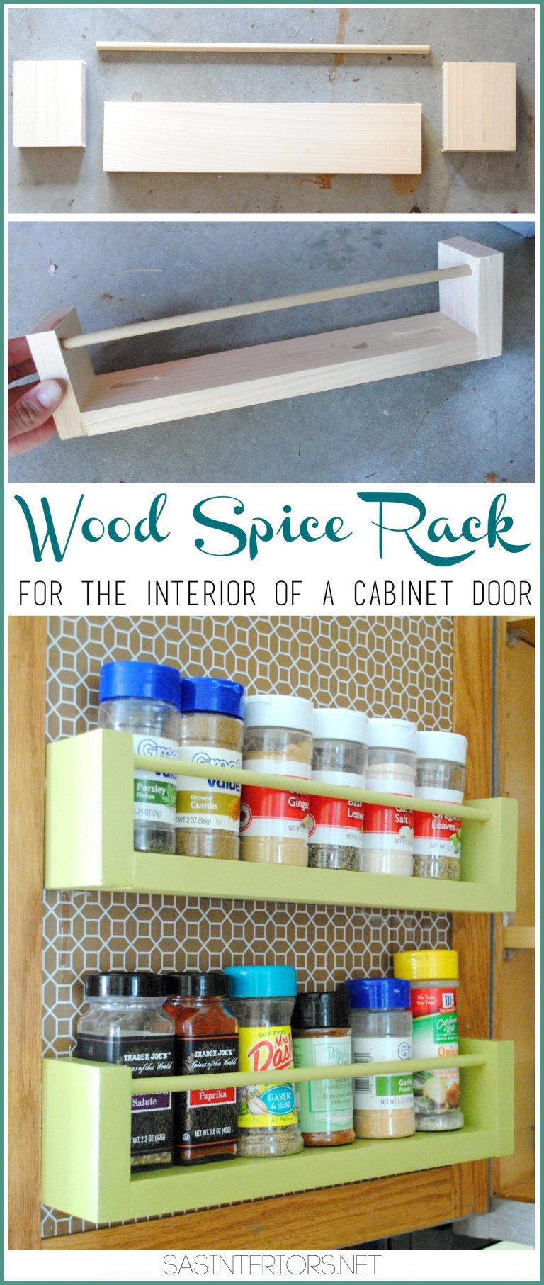 DIY Wood Spice Rack