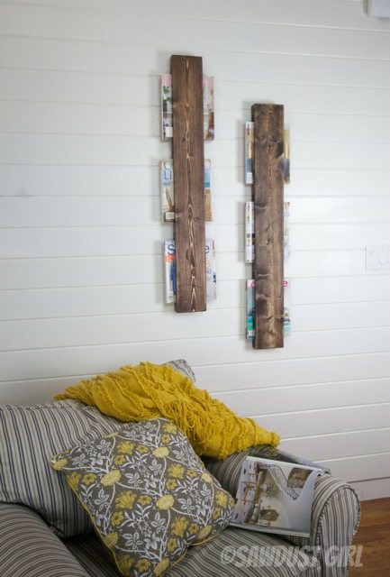 $5 magazine rack. Super cheap and easy wood magazine rack project.