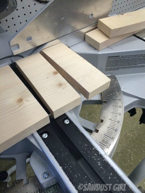 Cut Pine on the miter saw