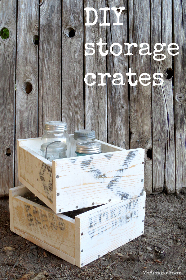 DIY Wood Storage Crates by My Altered State