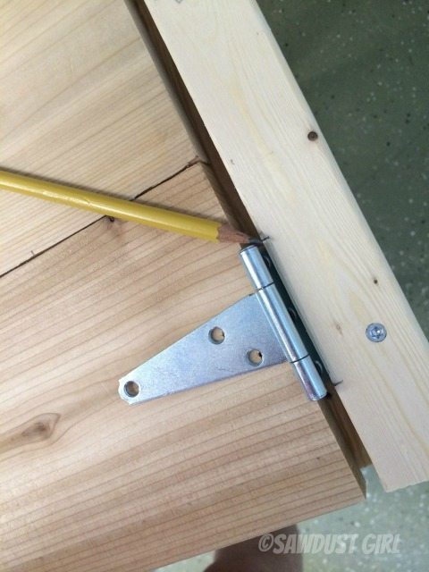step 14 -  attach hinges