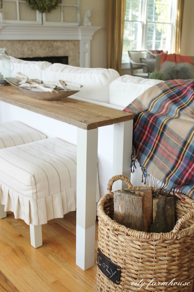 DIY Wood Sofa Table 