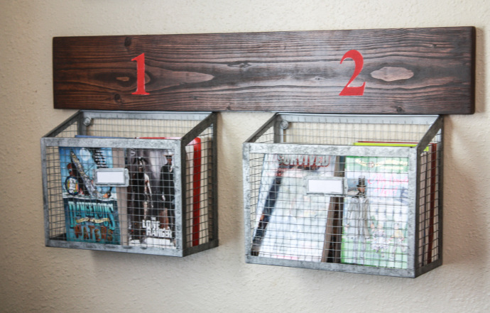 Wood And Wire Wall Hanging Baskets