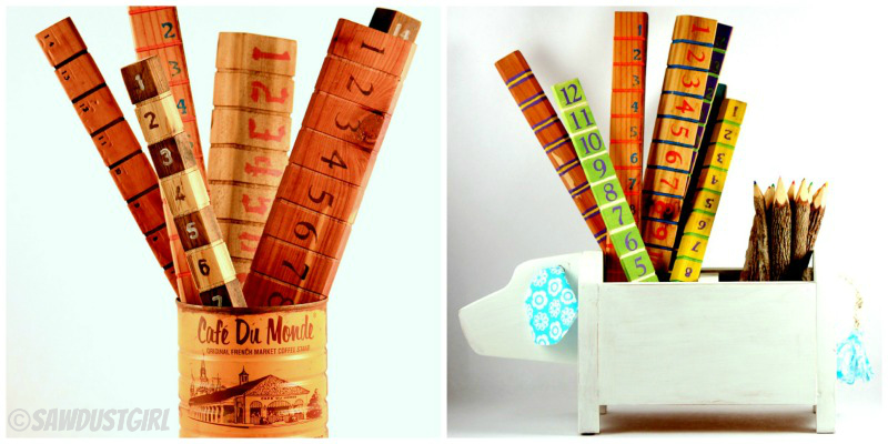 DIY Gift-Handcrafted Ruler and Dog Caddy. Gifts for under $5!