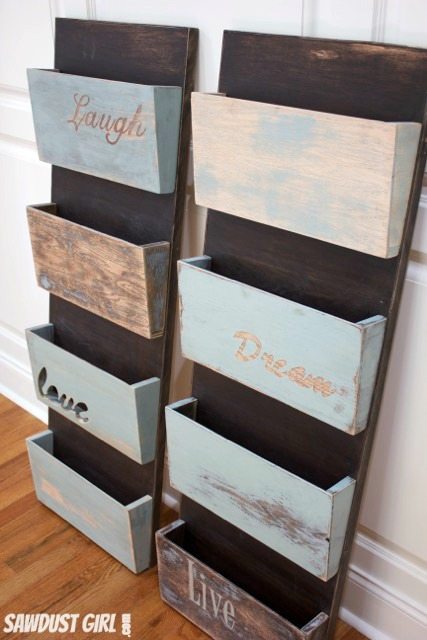 Hanging Organizer DIY Project - Dremel Fortiflex review - Sawdust Girl®